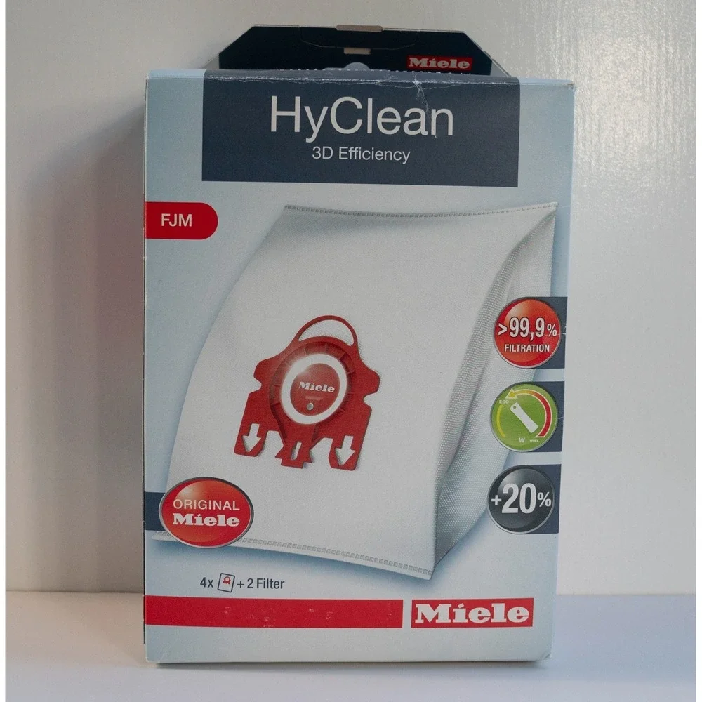 3 Official Miele GN FJM HyClean 3D Efficiency Pure Vacuum Bags & AirClean Filter